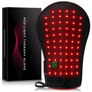 Wearable red light therapy gloves for hands and fingers