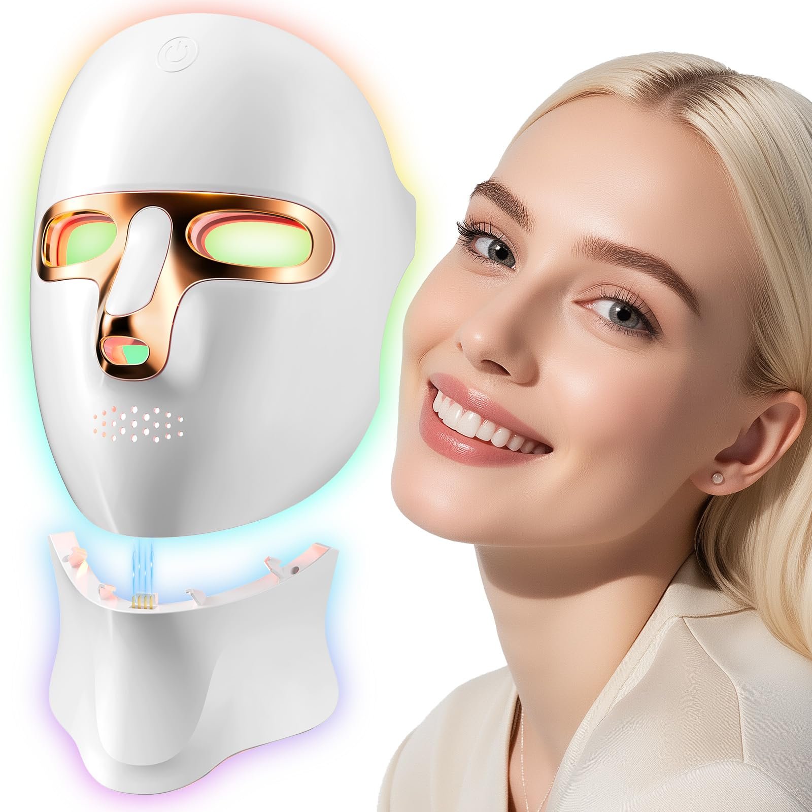 cordless red light therapy mask for face and neck