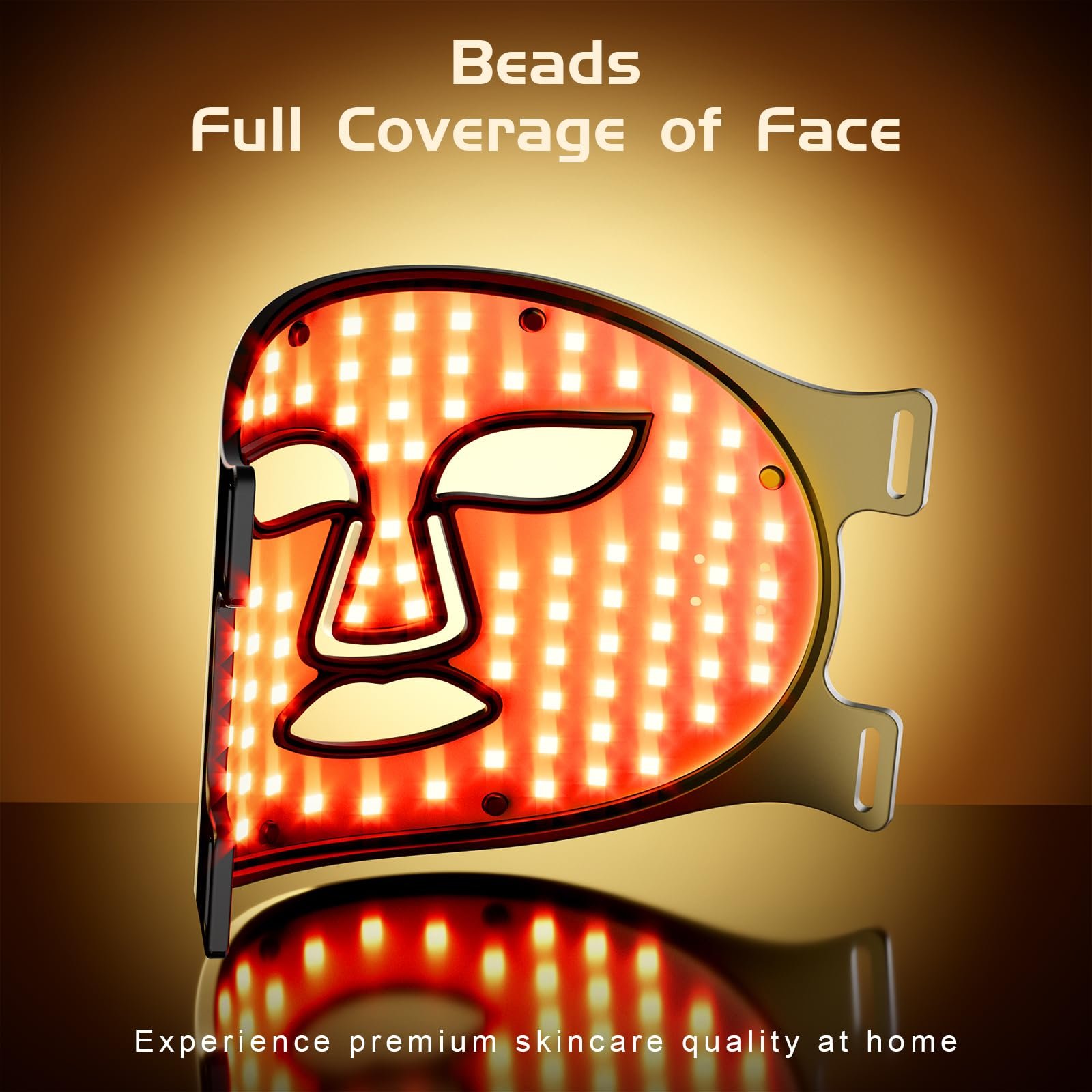 red light therapy mask for face and neck with near infrared light