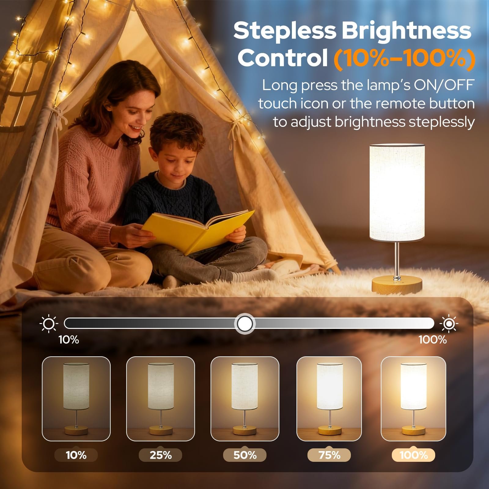 light therapy lamp with 10000 lux sunlight and 360 degree illumination