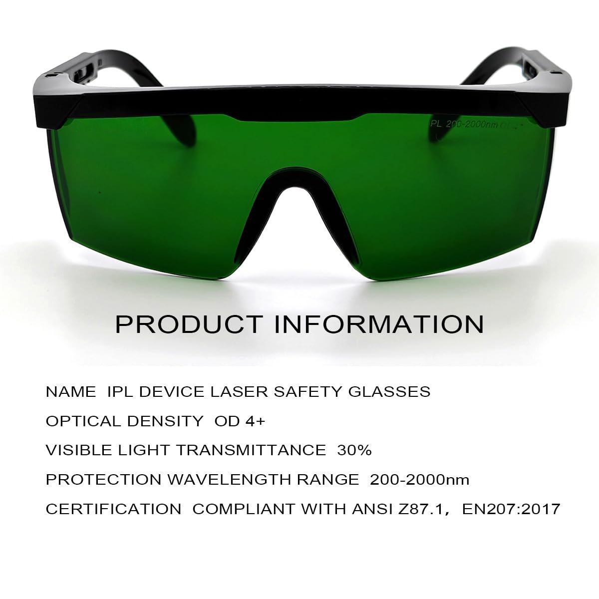Red light therapy glasses for eye protection during LED and infrared light therapy
