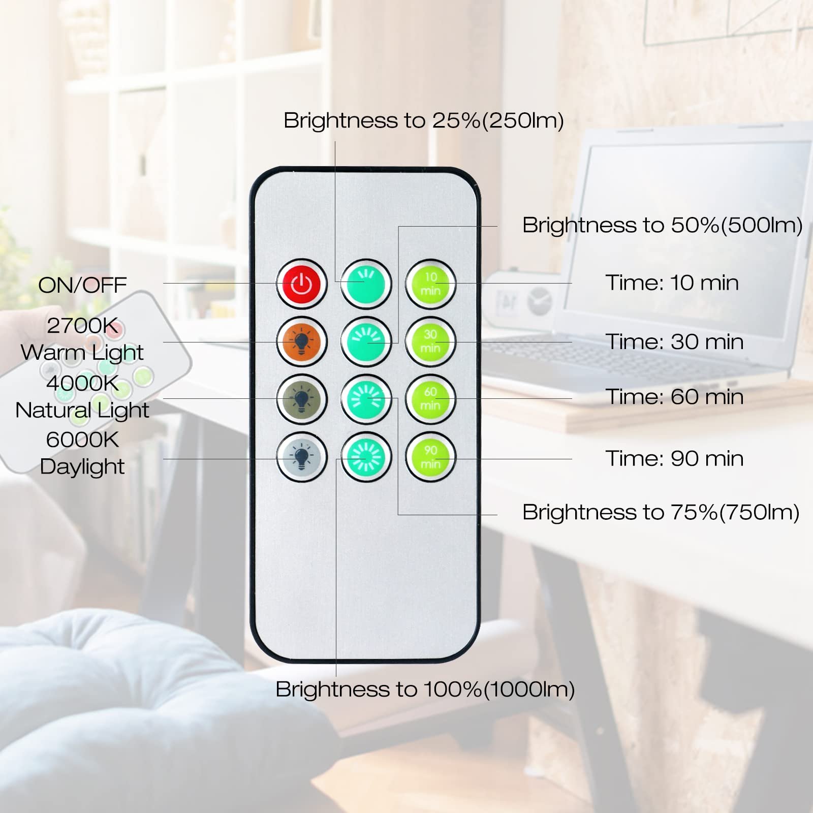 Light Therapy Lamp 10,000 Lux Sunlight Lamp with Moon Design - Image 7