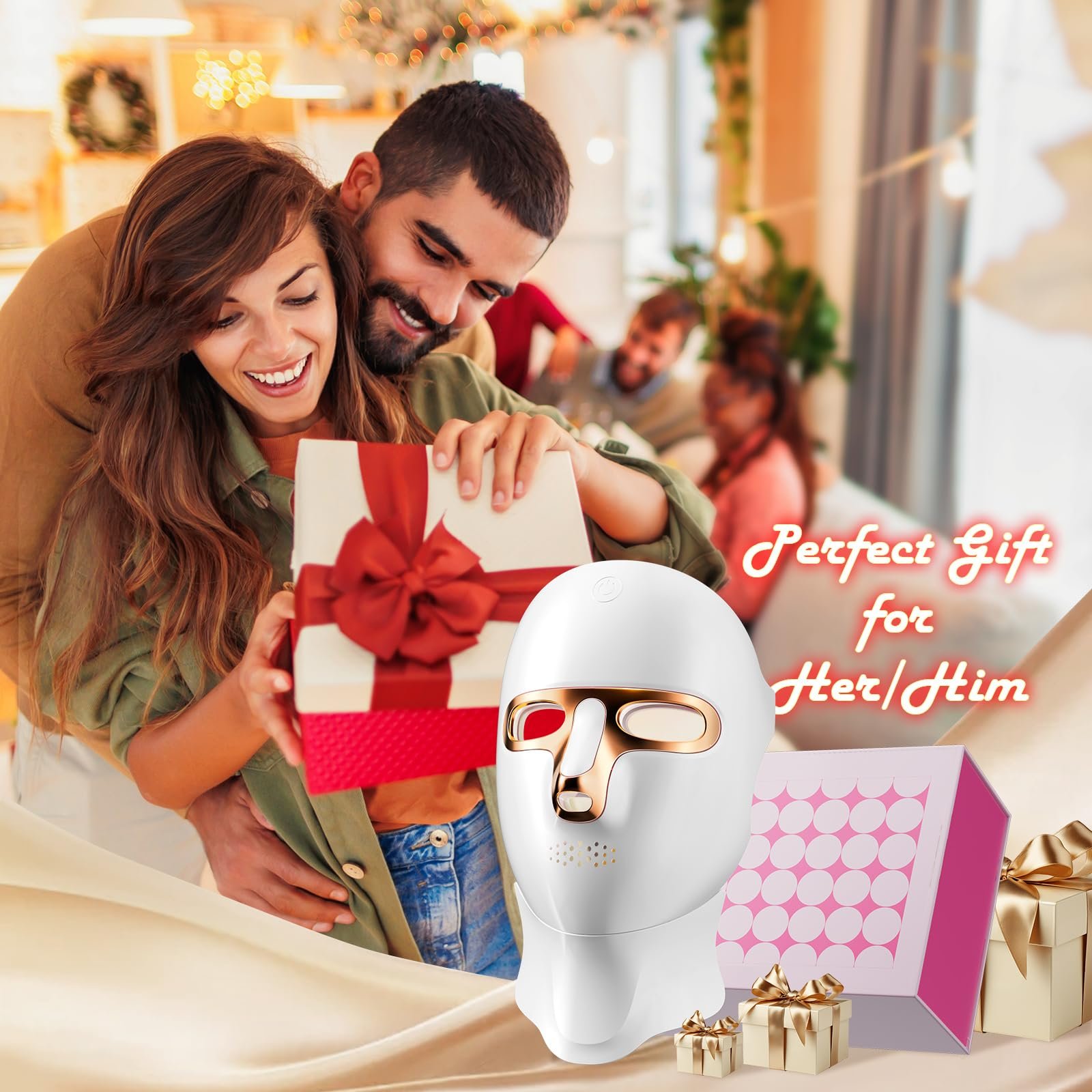 cordless red light therapy mask for face and neck